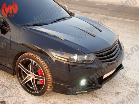 Стеклопл.Капот пластиковый "Agressive Waterproof" Honda Accord VIII 2008-2012 Var №1 (с глухими воздуховодами)